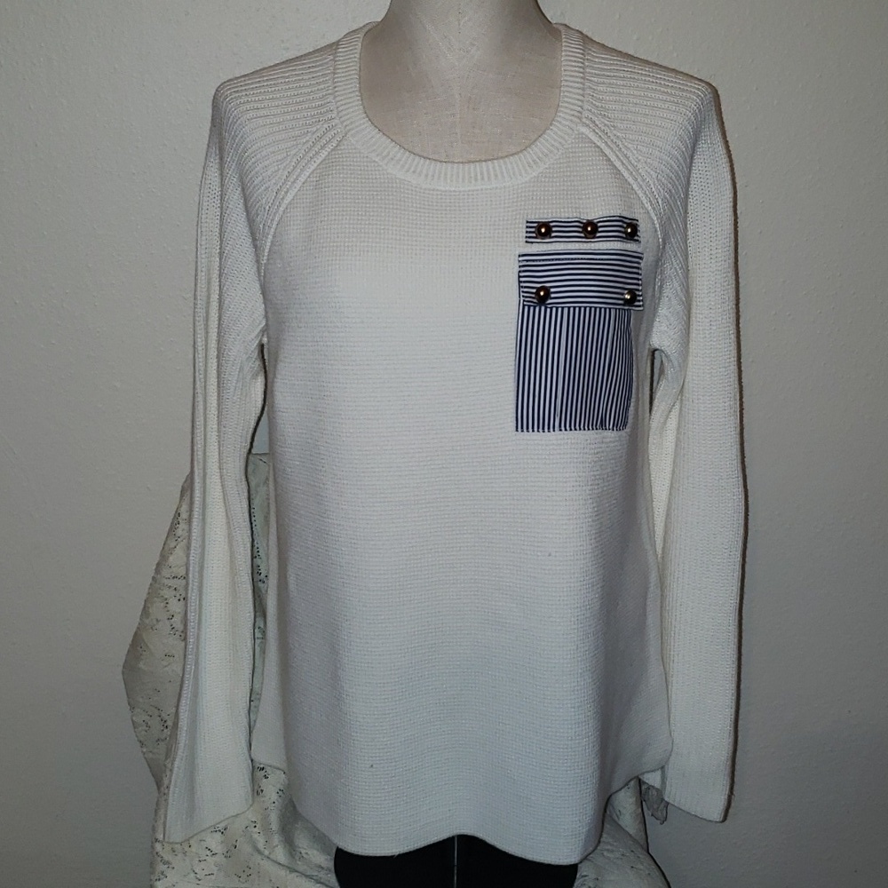Crown & Ivy cotton nautical sweater